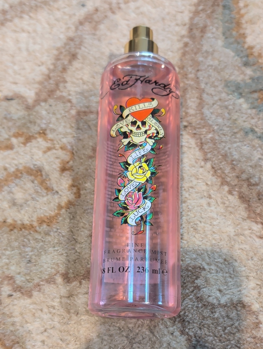 Ed Hardy Love Kills Slowly Brume Pink Tattoo-Graphic Fragrance Mist